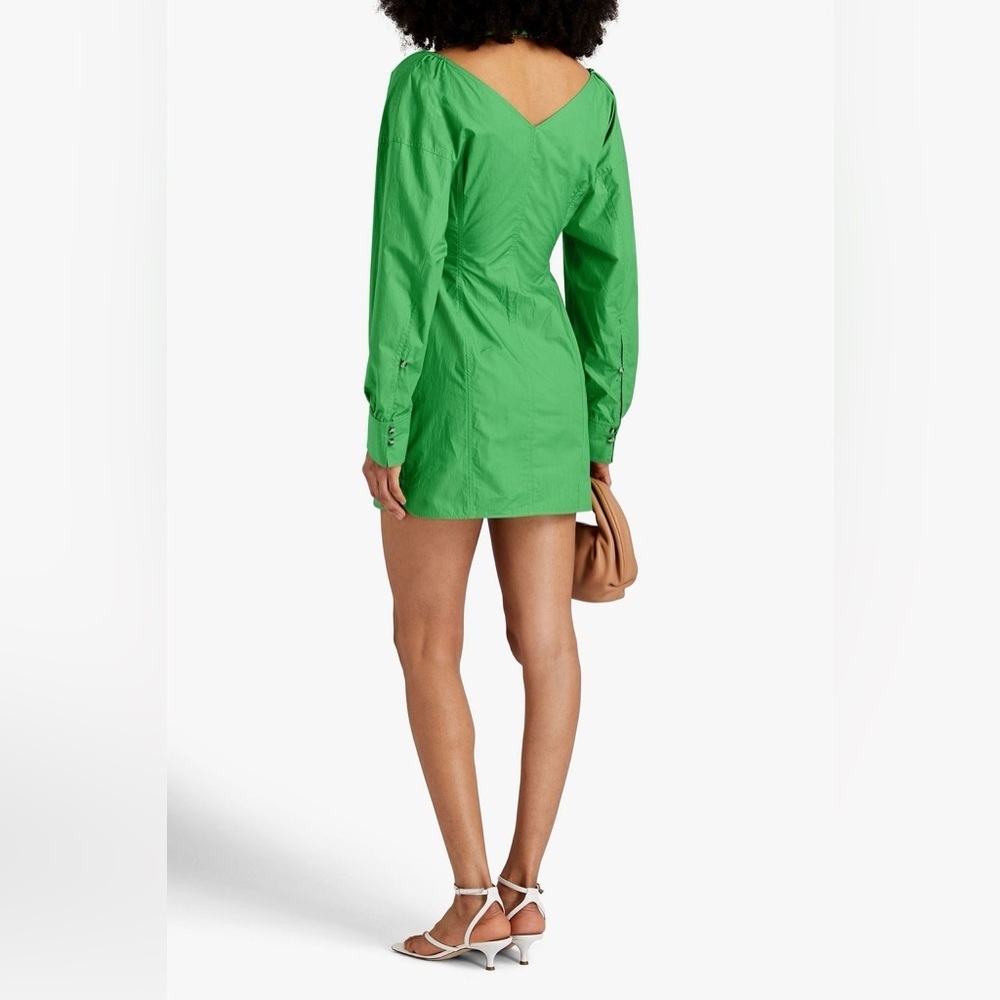 NANUSHKA Alyssa cold-shoulder cotton-poplin mini dress XS - Picture 3 of 8